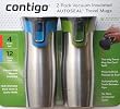 Contigo 2 Pack 16 Oz Double Wall Vacuum Insulated Autoseal Stainless Steel Travel Mugs - Blue & Green