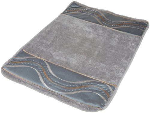 Popular Bath Diamond Stripes Blue Bath Rug
