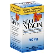 Slo-Niacin Polygel Controlled-Release Niacin, 500 mg, 100 Tablets