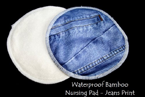 Waterproof Bamboo Nursing Pads Jeans Print