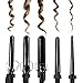 Le Beaute 5-in-1 Curling Iron and Wand Set - 5 Interchangeable Tourmaline Ceramic Barrels and Heat Protectant Glove Included: 2 Clipped, 3 Clipless 1/2 Inch To 1 1/2 Inch