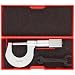 Starrett 577MXP Micrometer, Plain Thimble, Carbide Faces, 0-25mm Range, 0.01mm Graduation, Full Finish Tapered Frame