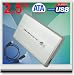 Market Express USB 2.5 HDD Hard Disk Drive Caddy Enclosure Case Silver