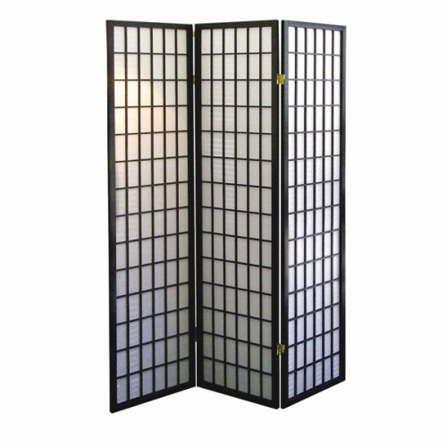 3-Panel Room Divider- Black