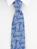 IMAGE OF Michael Kors Blue Paisley Silk Tie
