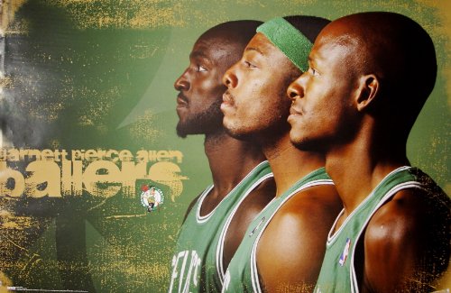 (24x36) Boston Celtics Ballers (Kevin Garnett, Paul Pierce, Ray Allen) Sports Poster Print
