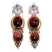 SAVE 74% Romanov inspired Almandite Garnet Earrings in Sterling Silver with Yellow Gold Vermeil Accents by Designer Michael Valitutti - OVERSTOCK Clearance Sale!