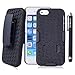 iPhone 5c Case, Wisdompro® Heavy Duty Hard Rugged Protective Armor Holster Case with Kickstand and Belt Swivel Clip for Apple iPhone 5c - Black / Black