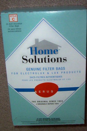 Home Solutions Genuine Filter Bags for Electrolux & Lux Products -- Style C -- Anti-microbial Filter Bags