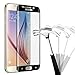 G-WACK Curved Full Coverage Tempered Glass Screen Protector for Samsung Galaxy S6edge (Black)