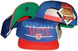 New York Mets Blue/Orange Two Tone Snapback Adjustable Plastic Snap Back Hat / Cap