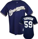 Derrick Turnbow Milwaukee Brewers Alternate Navy MLB Replica Jersey