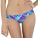 Xhilaration® Juniors Plaid Hipster Swim Bottom - Blue/Green/Purple/Pink