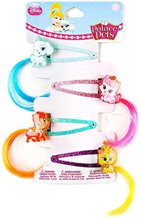 Claire's Accessories Disney Palace Pets Glitter Snap Barrettes Set of 4