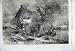 1859 CHRISTMAS COTTAGE COUNTRY TREES FAMILY DUCKS DOG