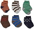 Carter's Hosiery Baby-boys Newborn 6 Pack Comp Stars and Stripes Socks