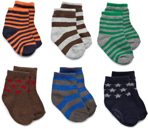 Carter's Hosiery Baby-boys Newborn 6 Pack Comp Stars and