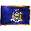 New York 3x5ft Nylon Flag with Indoor Pole Hem and Fringe