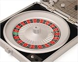 Executive Desk Top Travel Roulette Wheel in Silver Case-Las Vegas Style Game