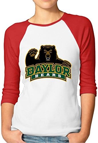 Female Baylor University 3/4 Contrast Raglan Sleeve Tee