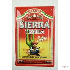 Blechschild Sierra Tequila 20 x 30 cm tin sign enseignes en met�l Metallschild Retro Werbung Blechschilder
