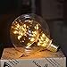 Kiven G80 Globe Nostalgic Vintage Edison Design E26 2200K Warm White 3w LED Decorative Light Bulbs for Holiday Christmas Party Decoration