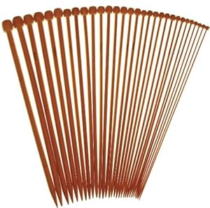 12" Inch Single Point Knitting Needles, StitchBerry Premium Collection Bamboo (16 Sets, US#0 2mm - US#16 12mm)