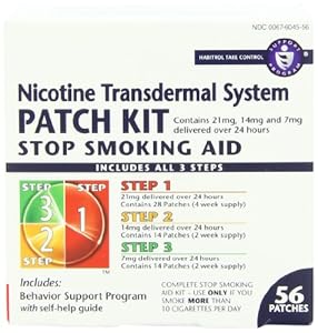 Habitrol Nicotine Transdermal System Patch Step 1, 2, 3 Stop Smoking Aid, 56 Count