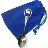 Vintage Souvenir Spoon with Nickel Silver Charm in Gift Bag - Montana