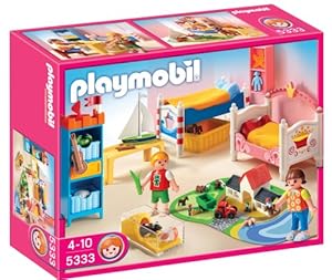 Playmobil - 5333 - Jeu de construction - Chambre des enfants avec lits décorés