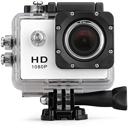 AXCELLE S8000 Sport Cam 1080P Full HD 12MP Car Recorder Diving Bicycle Action Camera. 1.5 Inch LCD, 170?Super Wide Angle, Waterproof to 30M,HDMI-White Edition