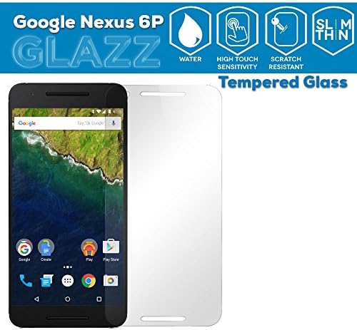 Nexus 6P Screen Protector, GLAZZ 0.33mm Google Nexus 6P Tempered Glass Screen Protector for Google Nexus 6P (Made From Tempered Glass, Shatterproof, 2.5d Rounded Edges and Oleophobic Coating)