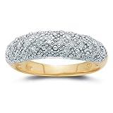 10k Choice of White or Yellow Gold Pave Diamond Ring (1/4 cttw, I-J Color, I2-I3 Clarity)