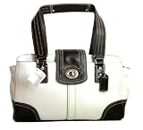 Coach Hampton Leather Carryall Handbag 13961 White/Mahogany 51HoqcEkYaL. SL160 Coach Hampton Leather Carryall Handbag 13961 White/Mahogany
