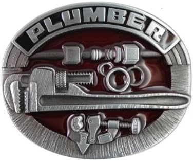 Hogar Mens Zinic Alloy Western Belt Buckle Plumber Buckles Color Red