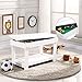 YouHi Kids Activity Table with Board for Bricks Activity Play Table (White Double Table)