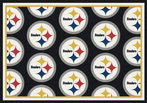 Milliken Nfl Repeat Area Rug Pittsburgh Steelers 01074 Nfl Football Team 5' 4" x 7' 8" Rectangle