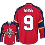 WEISS 9 Florida Panthers Reebok Premier Home NHL Hockey Jersey (NHLPA Certified Custom Sewn Authentic Twill)