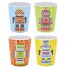 French Bull 6-Ounce Melamine Juice, Robot Kids, Set of 4