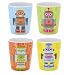 French Bull 6-Ounce Melamine Juice, Robot Kids, Set of 4