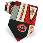 Men's MLB Cincinnati Reds Plaid Polyester Tie