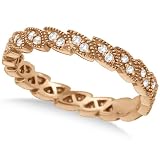 Greek Crown Marquise Shape Diamond Ring Band 14k Rose Gold (0.35ct)