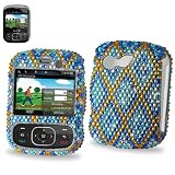 New Fashionable Perfect Fit Hard Diamante Protector Skin Cover (Faceplate/Snap On) Full Rhinestones Diamond Bling for LG Remarq LN240 Sprint -