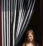 Caravan/RV Door Curtain,Bug Blind,Fly Blind,Strip Blind-BLACK & WHITE