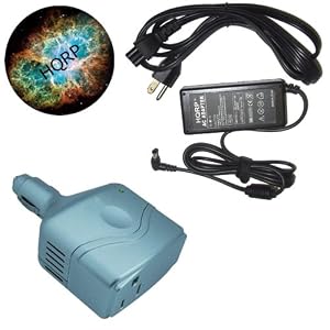 HQRP Car Charger DC AC Laptop Travel Adapter Power Inverter for Samsung N110 / N120 / Go N310 Notebook plus HQRP Mousepad