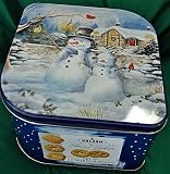 Kelsen Original Danish Butter Cookies 5 Pounds (2.27 Kg) Gift Tin Biscuits with Snowman Art Work