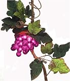 Set Of 100 Lighted Purple Grape Cluster Christmas Grapevine Garland