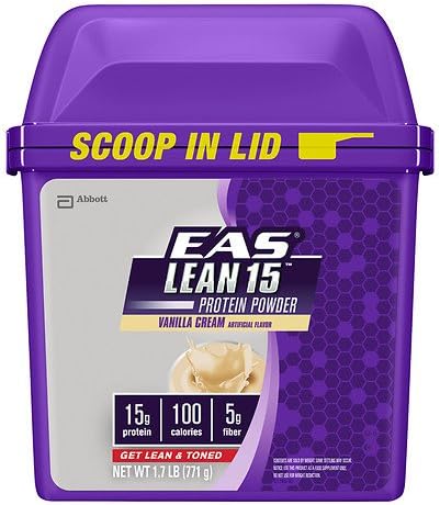 EAS Lean 15 Protein Powder, Vanillaÿ1.7 lb(Pack of 2)