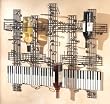 31" Decorative Music Note Keyboard Theme Wine Holder