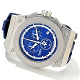 Invicta Mens Reserve Akula Swiss Made Chronograph Stainless Steel Blue Silicone Watch 1357